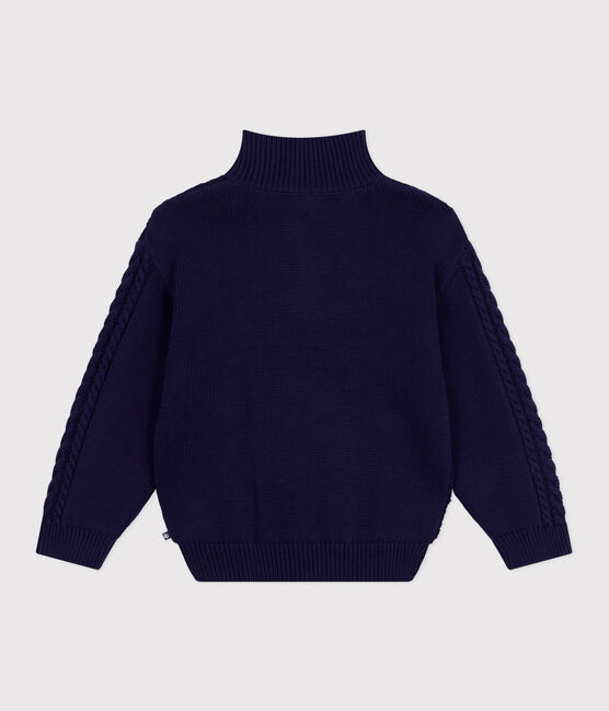 Maglione dolcevita con mezza cerniera in cotone tinta unita bambino SOIR