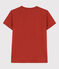 T-shirt LE DROIT in cotone con scollo a V Donna rosso HARISSA
