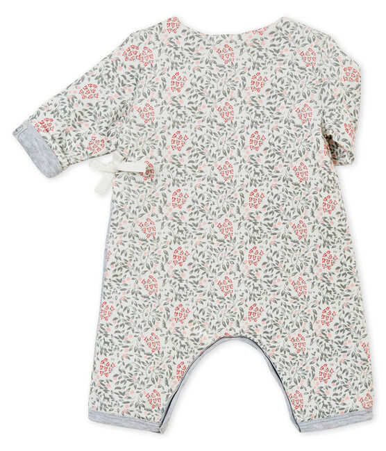 Tutina rivestita e stampata per bebé femmina bianco MARSHMALLOW/bianco MULTICO