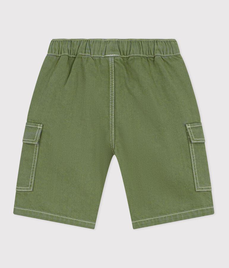 Bermuda cargo in cotone bambino verde OLIVINE