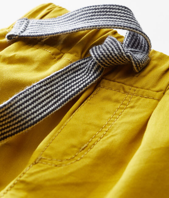 Short bebè maschio in twill verde BAMBOO