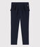 Pantaloni joggers in molleton bambina blu SMOKING