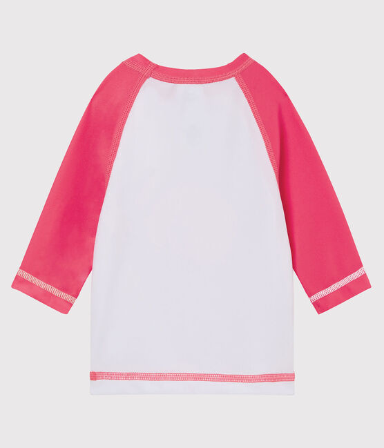 T-shirt anti-UV UPF 50+ bimbo/bimba bianco MARSHMALLOW/rosa CUPCAKE