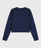 Cardigan in cotone bambina blu SMOKING BRILLANT