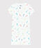 Pigiama corto fantasia cavallucci marini bambina in cotone bianco MARSHMALLOW/bianco MULTICO