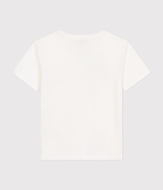 T-shirt a maniche corte in jersey sottile bambino bianco MARSHMALLOW