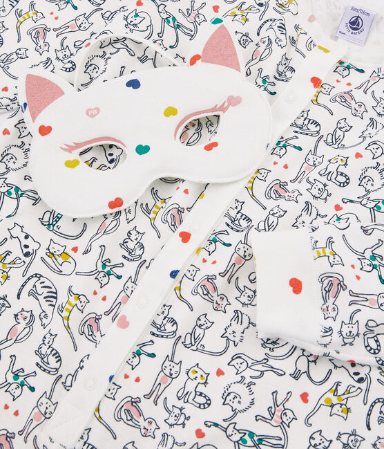 Tutina lunga da bambina bianco MARSHMALLOW/bianco MULTICO