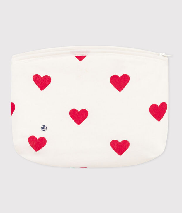 Pochette C&oelig;urs bianco/rosso