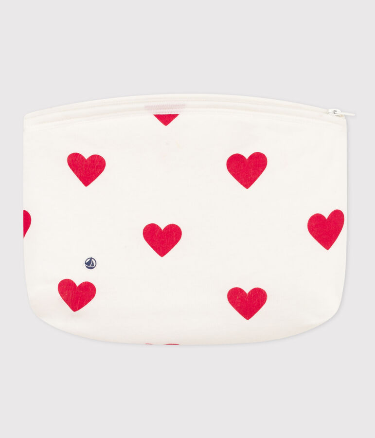 Pochette C&oelig;urs bianco/rosso