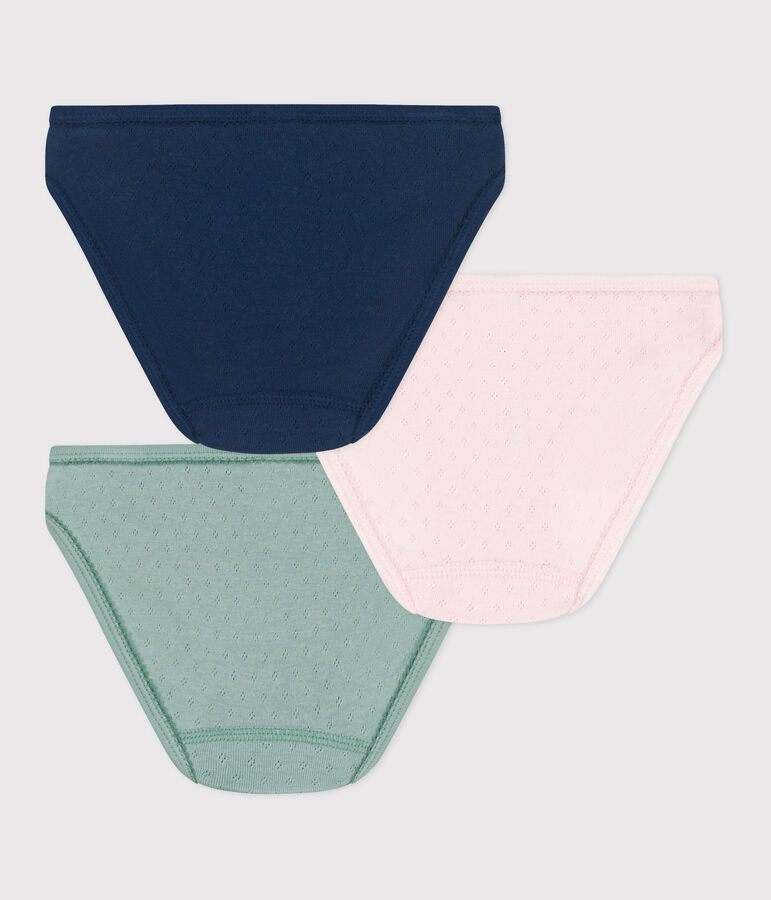 Confezione da 3 slip in cotone a tinta unita bambino multicolore