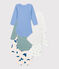 Set da 5 body a maniche lunghe in cotone con stampa neonato variante 1