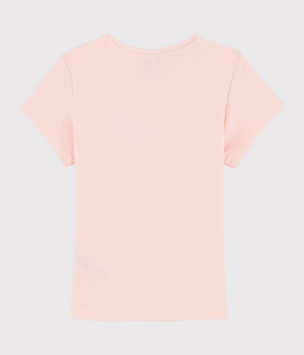 T-shirt serigrafata bambina rosa
