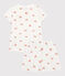 Pigiama corto bambina con granchietti in cotone bianco MARSHMALLOW/bianco MULTICO