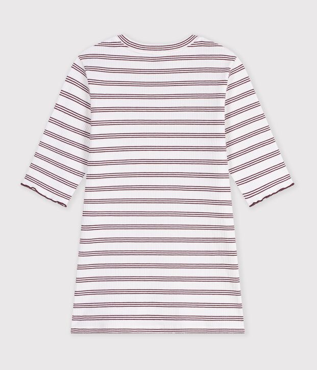 T-shirt a maniche corte in cotone a righe donna bianco/rosso