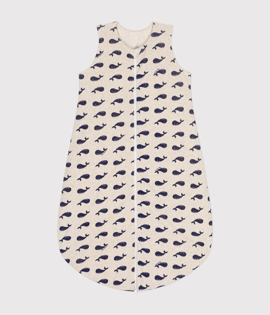 Sacco nanna in velluto con motivo balena neonato TOG 3 beige MONTELIMAR/blu MEDIEVAL