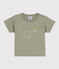 T-shirt bebè a maniche corte in jersey con motivo verde MARECAGE