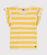 T-shirt bambina a righe in jersey fiammato