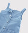 Abito salopette in molleton denim bambina blu DENIM CLAIR