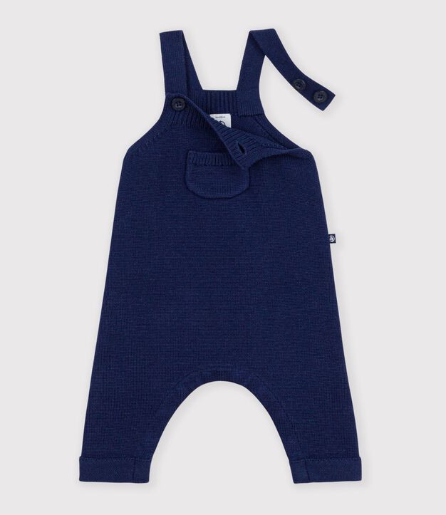 Salopette in maglia di misto lana e cotone tinta unita neonato SOIR