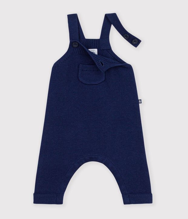 Salopette in maglia di misto lana e cotone tinta unita neonato SOIR