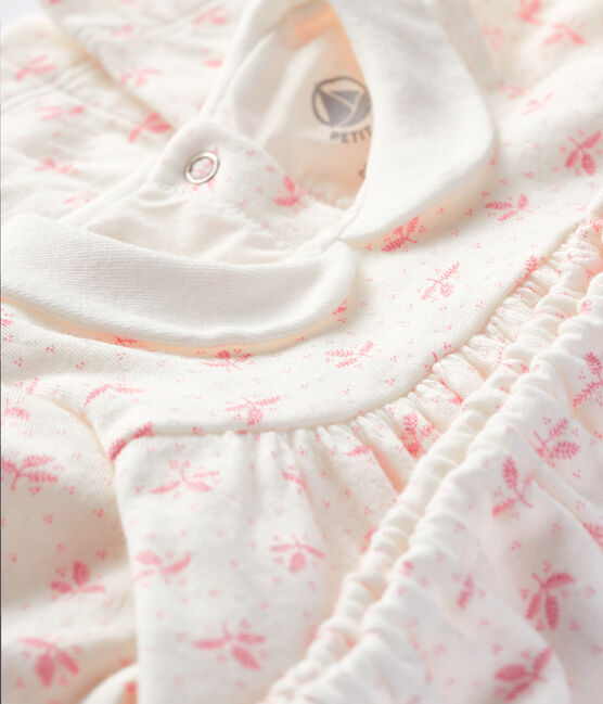 Completo 2 pezzi bebè femmina bianco MARSHMALLOW/rosa GRETEL