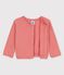 Cardigan in cotone neonato rosa PAPAYE
