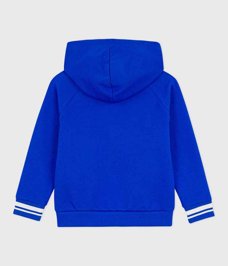 Felpa con cappuccio in cotone bambino blu PERSE