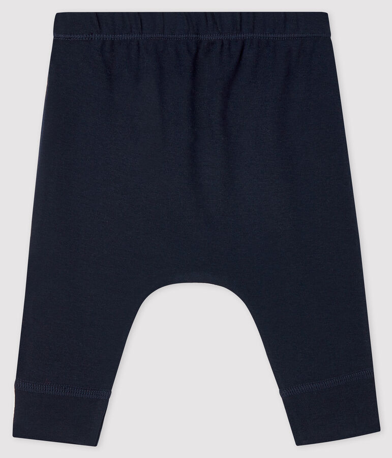 Leggings testa di gatto beb&egrave; in cotone biologico blu