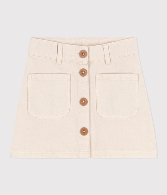 Gonna in denim bambina ecru AVALANCHE