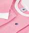 Pigiama con gamba molto aderente bambina in cotone a righe rosa PEONIA/ MARSHMALLOW