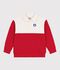Felpa stile polo in cotone bambino rosso/rosso