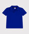Polo a maniche corte in cotone bambino blu SURF
