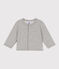 Cardigan in tessuto felpato per bebè grigio CHATON CHINE