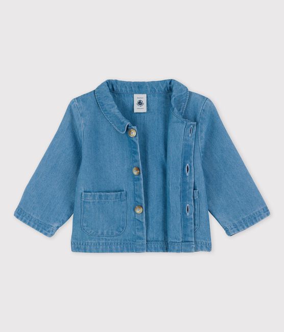 Giacca bebè in denim leggero biologico blu DENIM CLAIR