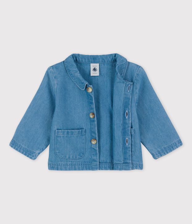 Giacca beb&egrave; in denim leggero biologico blu