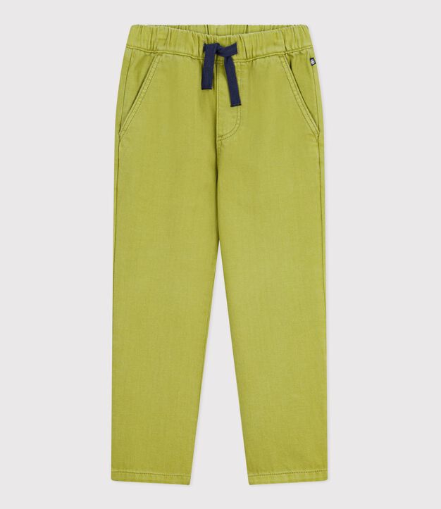 Pantaloni in cotone bambino verde