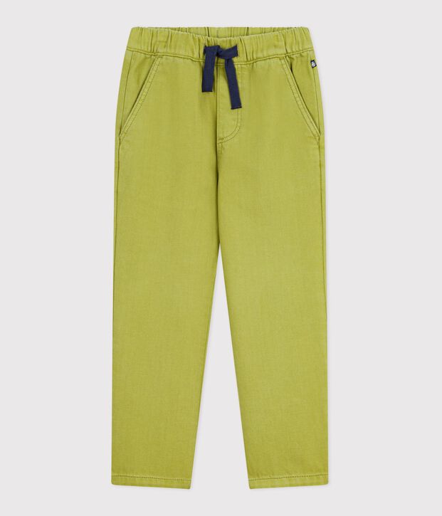 Pantaloni in cotone bambino verde