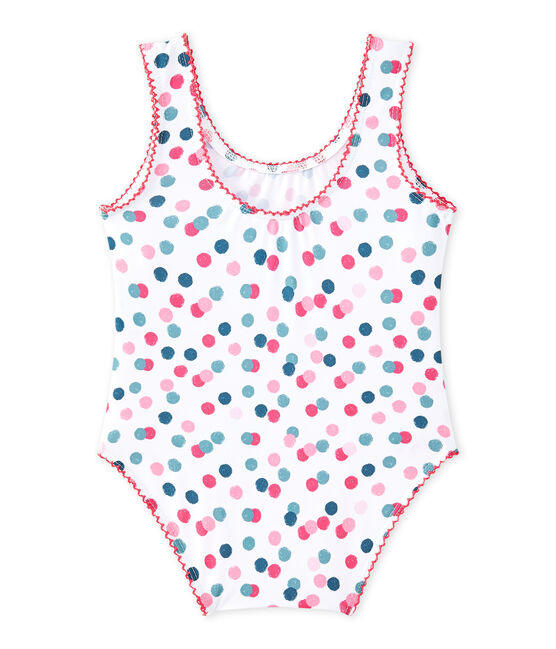 Costume da bagno bebé bambina stampato bianco MARSHMALLOW/bianco MULTICO