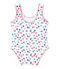 Costume da bagno bebé bambina stampato bianco MARSHMALLOW/bianco MULTICO