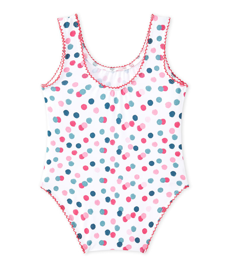 Costume da bagno beb&eacute; bambina stampato bianco/multicolore
