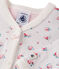 Tutina per bebé femmina in tubique stampato blu BOCAL/bianco MULTICO
