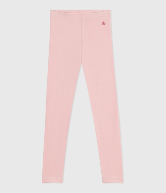 Leggings in cotone tinta unita bambina rosa JOLI