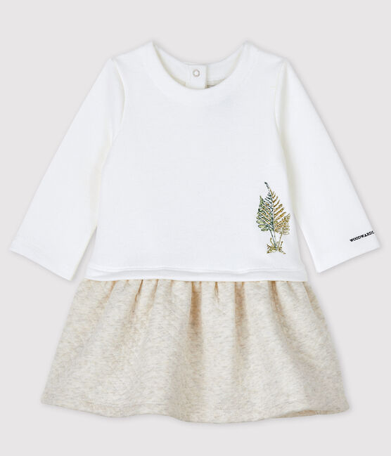 Abito da neonata Petit Bateau x Deyrolle bianco MARSHMALLOW