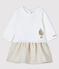 Abito da neonata Petit Bateau x Deyrolle bianco MARSHMALLOW