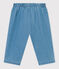 Pantaloni bebè in denim leggero biologico blu DENIM CLAIR