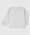 Cardigan bebè in costina 2x2 di cotone biologico grigio BELUGA CHINE