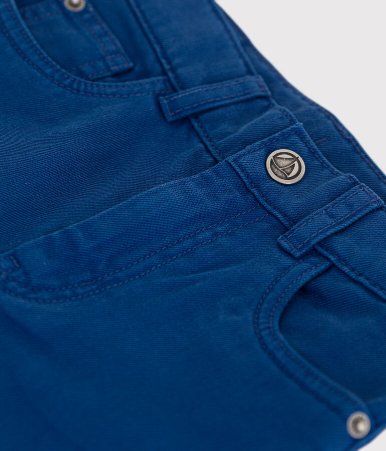 Pantalone dritto in denim colorato bambino blu