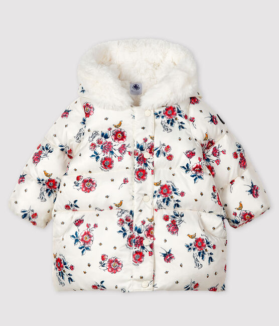 Piumino bebè femmina bianco MARSHMALLOW/bianco MULTICO