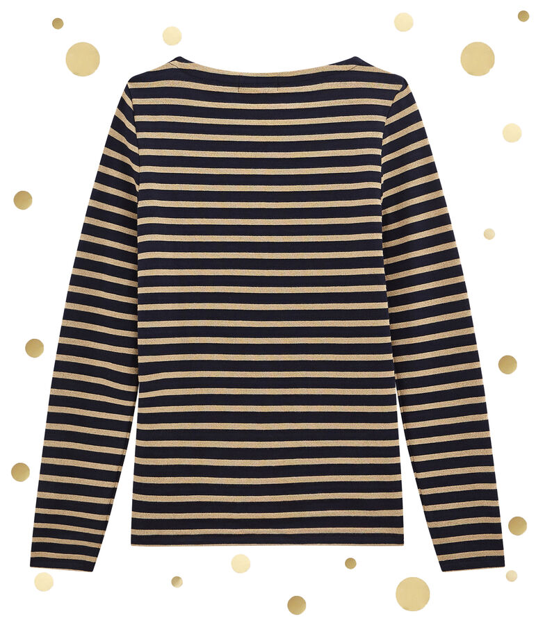 marini&egrave;re iconica donna blu SMOKING/marrone BRINDILLE BRILLANT