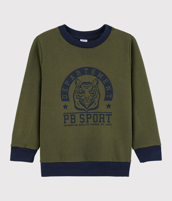 Felpa bambino verde MILITARY